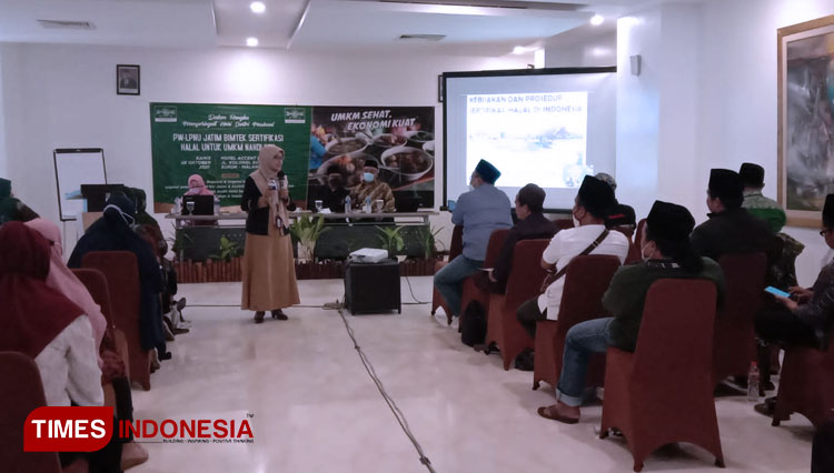 Suasana kegiatan bimtek yang digelar PW-LPNU Jatim di Hotel Ascent Premiere Malang, Kamis (28/10/2021). (Foto: Rizky Kurniawan Pratama/TIMES Indonesia)
