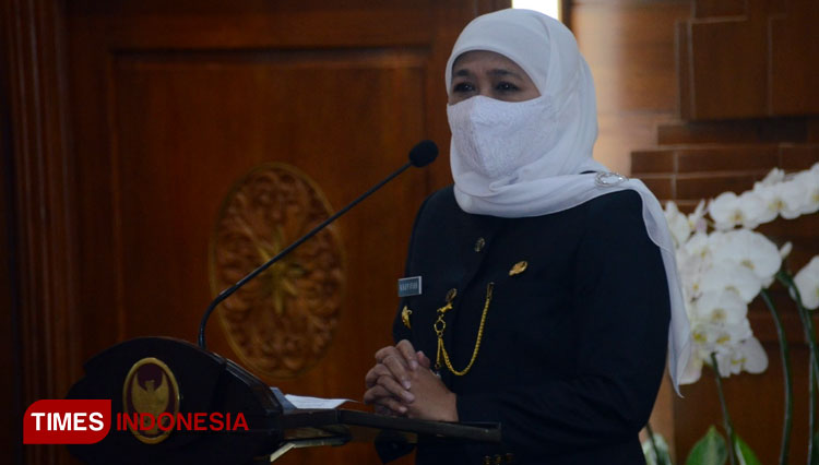 Gubernur Jawa Timur Khofifah Indar Parawansa (FOTO: Adhitya Hendra/TIMES Indonesia)