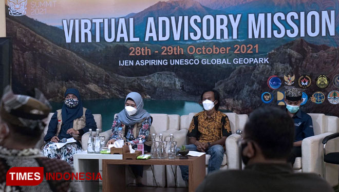 Virtual Advisory Mission (VAM) untuk geopark yang ada di Indonesia (Foto: Rizki Alfian/TIMES Indonesia)