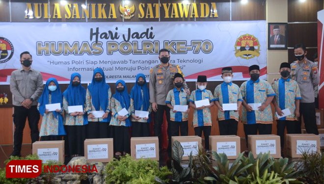 Rayakan Hari Jadi Humas Polri, Polresta Malang Kota Santuni Anak Yatim Piatu