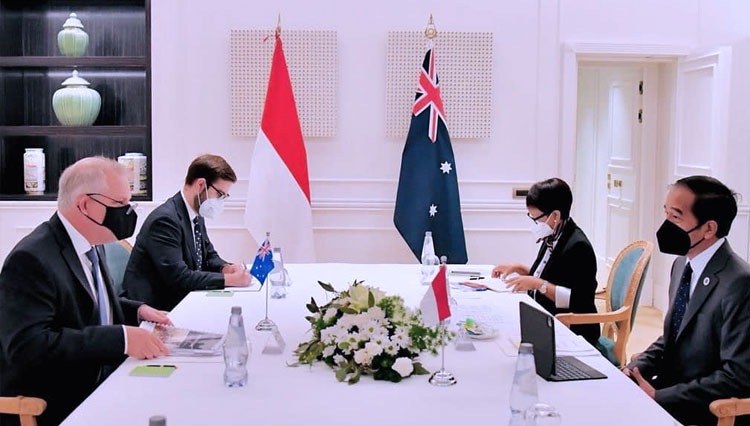 Pertemuan Bilateral Presiden Jokowi dengan Perdana Menteri Australia Scott Morrison. (Foto: BPMI Setpres)