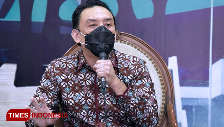 Anggota Komisi I DPR RI sekaligus Politisi Partai PPP, H. Muhammad Iqbal saat menyampaikan Keterangan pers di Jakarta (FOTO: Edi Junaidi Ds/TIMES Indonesia)
