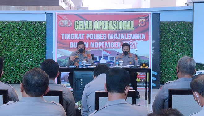 Polres Majalengka melaksanakan Gelar Operasional (GO) guna menganalisa dan mengevaluasi pelaksanaan tugas. (Foto: Humas Polres Majalengka for TIMES Indonesia)