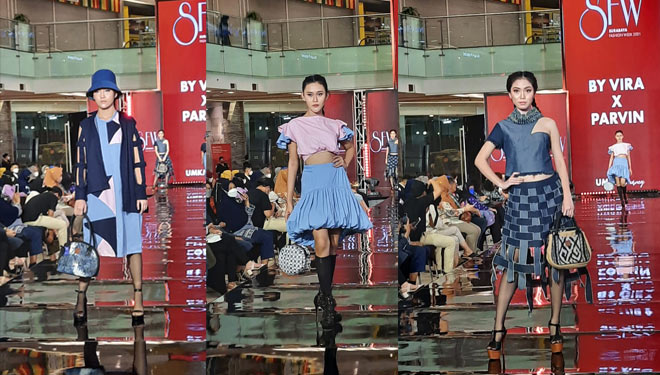 Salah satu koleksi premium Novita Rahayu yang dipamerkan dalam Surabaya Fashion Week 2021. (FOTO: dok. BYVIRA for Times Indonesia) 