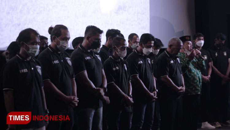 Persid Jember saat launching Tim dan Jersey pemain. (Foto: Arip Ripaldi/TIMES Indonesia)