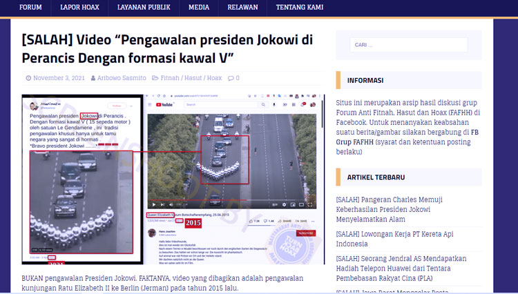 cek fakta Video Presiden RI Jokowi
