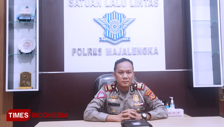 Kasat Lantas Polres Majalengka, AKP Ngadiman, S.Kom. (Foto: Jaja Sumarja/TIMES Indonesia)