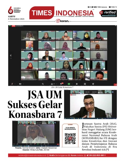 Edisi Sabtu, 6 November 2021: E-Koran, Bacaan Positif Masyarakat 5.0