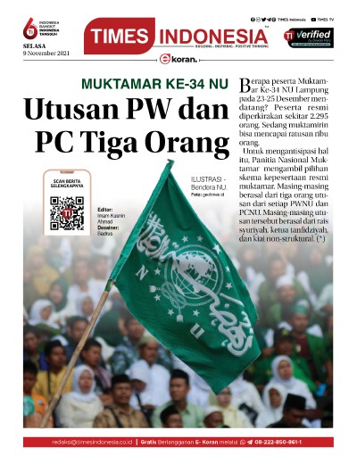 Edisi Selasa, 9 November 2021: E-Koran, Bacaan Positif Masyarakat 5.0