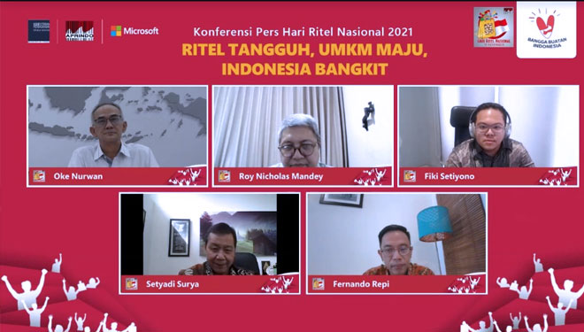 Konferensi Pers Hari Ritel Nasional 2021 yang digelar secara daring, Rabu (10/11/2021). (Foto: Tangkapan Layar/TIMES Indonesia)