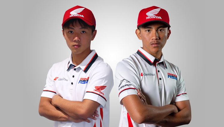 Mario Aji akan debut di Moto3 bersama Taiyo Furusato, pembalap asal Jepang bersama Honda Team Asia. (FOTO: HTA) 