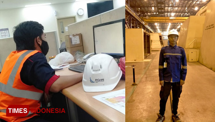 Mahasiswa Teknik Mesin Polisma yang telah bekerja di PT. Babcock & Wilcox Asia. (FOTO: AJP TIMES Indonesia)