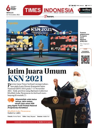 Edisi Minggu, 14 November 2021: E-Koran, Bacaan Positif Masyarakat 5.0