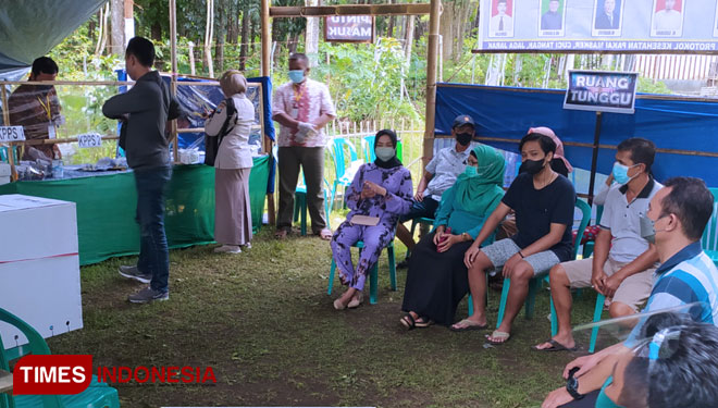 Pelaksanaan Pilkades serentak di Desa Pancoran Kecamatan Bondowoso Kabupaten Bondowoso (FOTO: Moh Bahri/TIMES Indonesia).