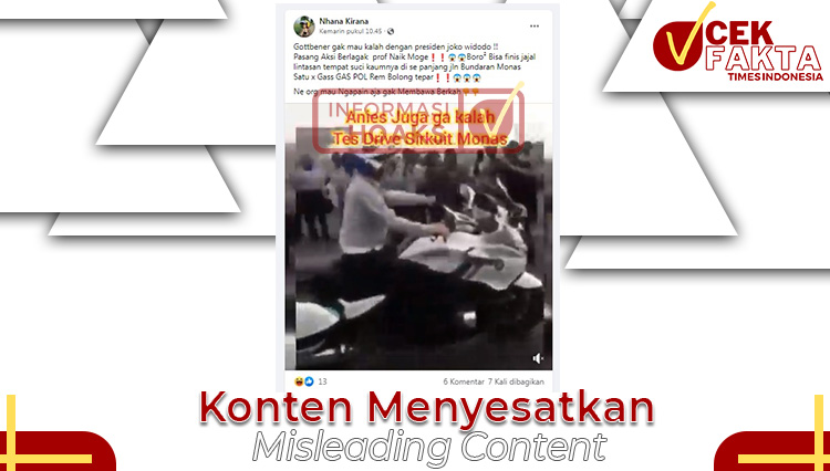 Video Gubernur DKI Jakarta Anies Baswedan saat mengendarai motor gede yang diklaim sedang melakukan test drive di sirkuit.