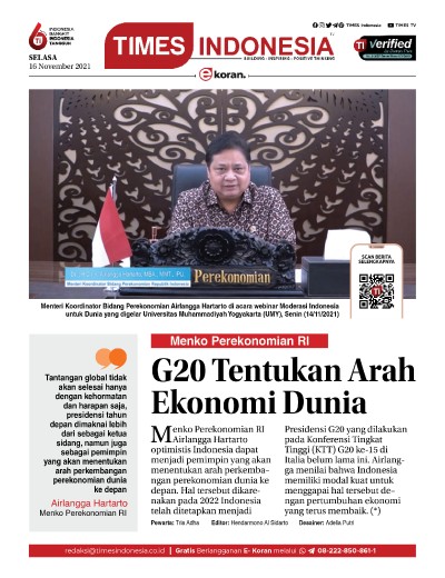 Edisi Selasa, 16 November 2021: E-Koran, Bacaan Positif Masyarakat 5.0