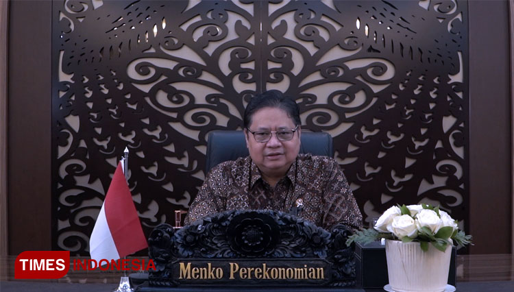 Ketua Umum DPP Partai Golkar Airlangga Hartarto mengucapkan selamat milad ke-109 tahun untuk Muhammadiyah (FOTO: Dok TIMES Indonesia)