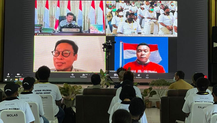 Kegiatan Pembukaan Pelatihan Petani Milenial di Papua dan Papua Barat.