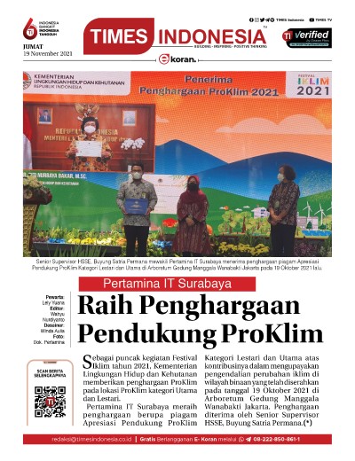 Edisi Jumat, 19 November 2021: E-Koran, Bacaan Positif Masyarakat 5.0
