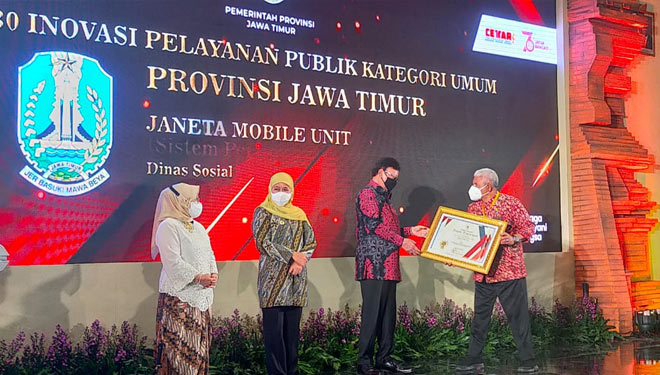 Inovasi Janeta, Dinsos Jatim Dapat Penghargaan TOP 30 KOVABLIK