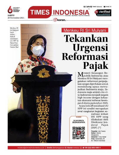 Edisi Sabtu, 20 November 2021: E-Koran, Bacaan Positif Masyarakat 5.0