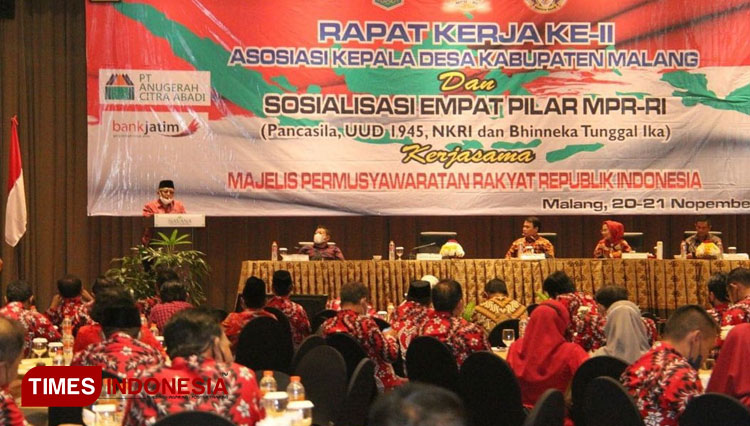 Suasana Raker ke II AKD Kabupaten Malang  yang diwarnai Sosialisasi 4 Pilar MPR RI dari Ahmad Basarah. (Foto : Bagian Prokopim Kabupaten Malang for TIMES Indonesia).