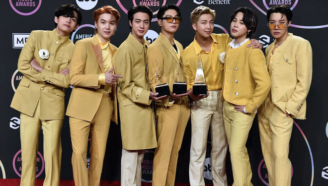 BTS menyabet penghargaan tertinggi di ajang American Music Awards (AMA) 2021 sebagai.