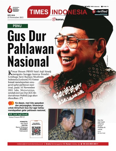 Edisi Selasa, 23 November 2021: E-Koran, Bacaan Positif Masyarakat 5.0 