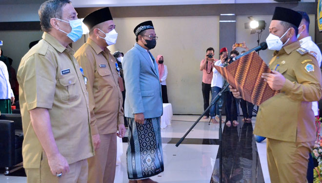 Bupati Gresik Fandi Akhmad Yani saat pengukuhan Tim OPOP Gresik (Foto: Bagian Prokopim Pemkab Gresik for TIMES Indonesia)