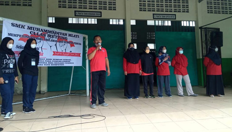 Kegiatan pembukaan class meeting dalam rangkaperingatan Hari Sumpah Pemuda dan Hari Pahlawan di SMK Muhammadiyah Mlati. (Foto: SMK Muhammadiyah Mlati for TIMES Indonesia)