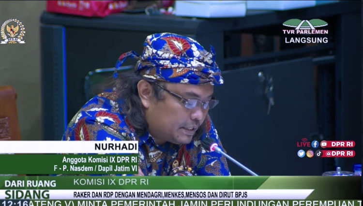 Anggota Komisi IX DPR RI Nurhadi. (FOTO: tangkapan layar YouTube @Komisi IX DPR RI)