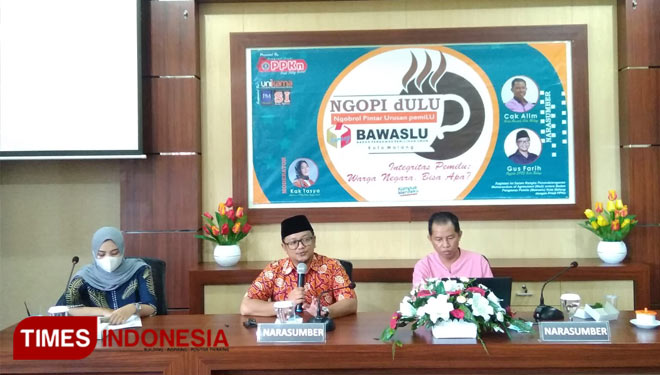 Pelaksanaan kegiatan Ngopi Dulu bersama Bawaslu Kota Malang dan DPRD Kota Malang yang digelar oleh Prodi PPKn Unikama. (Foto: Prodi PPKn Unikama for TIMES Indonesia)