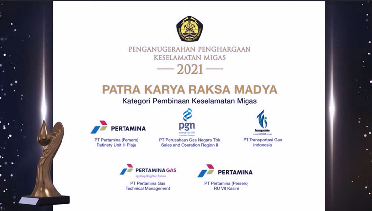 Daftar tujuh penghargaan untuk PT PGN Tbk dari Kementerian ESDM. (Foto: Dok. PGN) 