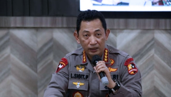 Kapolri RI Jenderal Listyo Sigit Prabowo saat memberikan arahan di Jakarta (foto: Dokumen/POLRI)