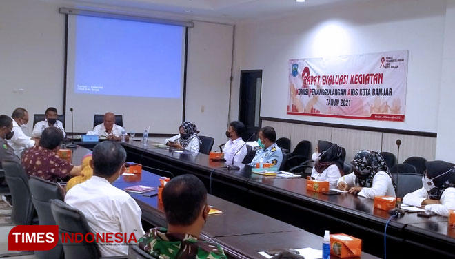 Suasana rapat pembahasan penanganan ODHA di Kota Banjar (Foto: Susi/TIMES Indonesia)