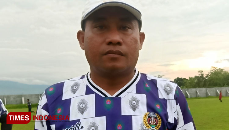 Pelatih kepala Persepon Ponorogo coach Khoirul Anam (FOTO:Marhaban/TIMES Indonesia)