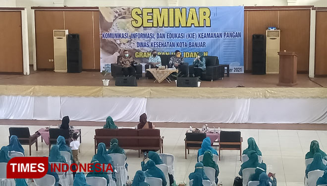 Suasana seminar KIE Keamanan Pangan yang digelar Dinkes Kota Banjar di Aula GBI. (Foto: Susi/ TIMES Indonesia)