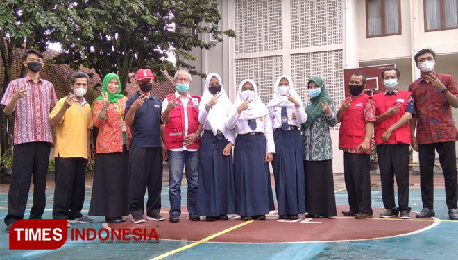 PMR Unit SMP Negeri 1 Banjarnegara. (FOTO: Humas PMI Banjarnegara for TIMES Indonesia)