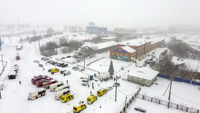 Tambang batubara Listvyazhnaya di wilayah Kemerovo kota Belovo di barat daya Siberia. (FOTO : The Moscow Times)