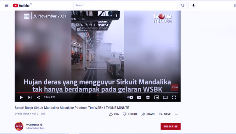 cek fakta Genangan Air di Sirkuit Mandalika 3