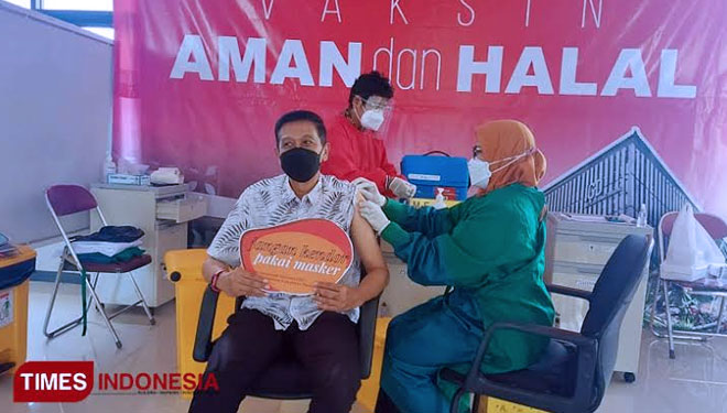 Efikasi vaksinasi tinggi, membuat angka Covid-19 Kabupaten Malang membaik. (Foto: dok. TIMES Indonesia)
