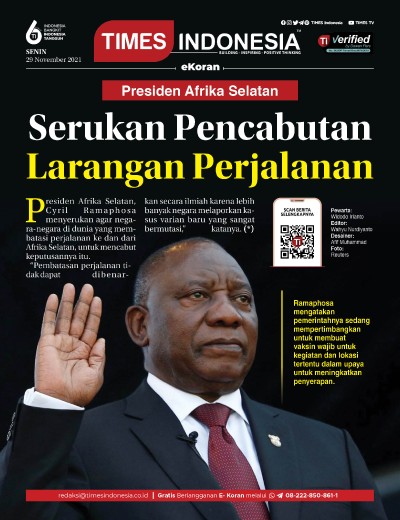 Edisi Senin, 29 November 2021: E-Koran, Bacaan Positif Masyarakat 5.0