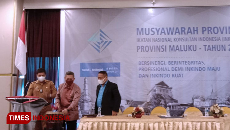 Gubernur Maluku dalam sambutannya yang dibacakan oleh Asisten I Setda Maluku, Saleh Thio. (Foto: Ade/TIMES Indonesia)