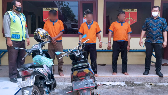 Curi Plat Tembaga di Ujungpangkah, Tiga Pria Asal Tuban Ditangkap Polres Gresik