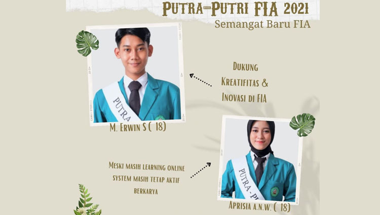 Putra-Putri FIA 2021: Moch. Erwin Saputro & Aprisia Aryu Nabilla Weillam.
