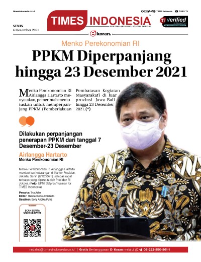 Edisi Senin, 6 Desember 2021: E-Koran, Bacaan Positif Masyarakat 5.0 