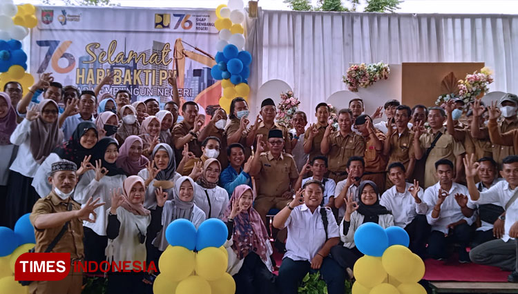 Dinas PU Bina Marga Kabupaten Musi Rawas dalam agenda Memperingati Hari Bakti PU Nasional. ke 76 tahun. (Foto: Ali Akbar Saukani/TIMES Indonesia)