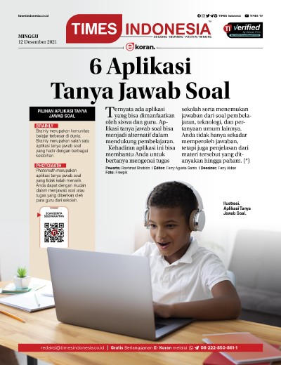 Edisi Minggu, 12 Desember 2021: E-Koran, Bacaan Positif Masyarakat 5.0