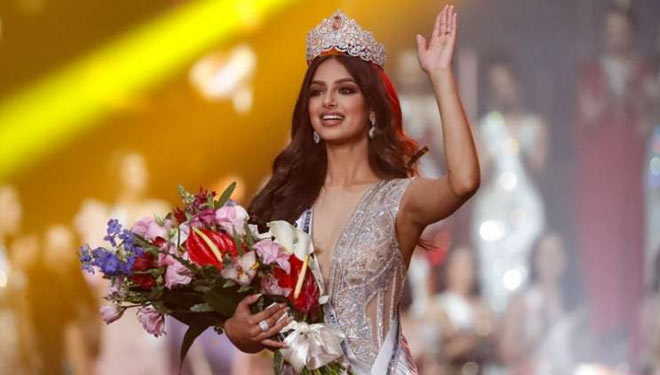 Harnaaz Sandhu dari India Dinobatkan Jadi Miss Universe 2021