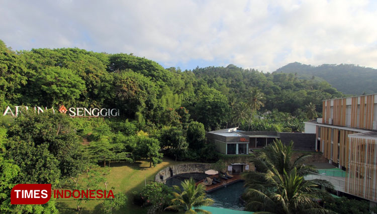 Beautiful ambience of Aruna Senggigi from the top. (Photo: Tria Adha/TIMES Indonesia)